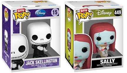 Funko Bitty Pop ! The Nightmare Before Christmas - Jack (15) & Sally (806)