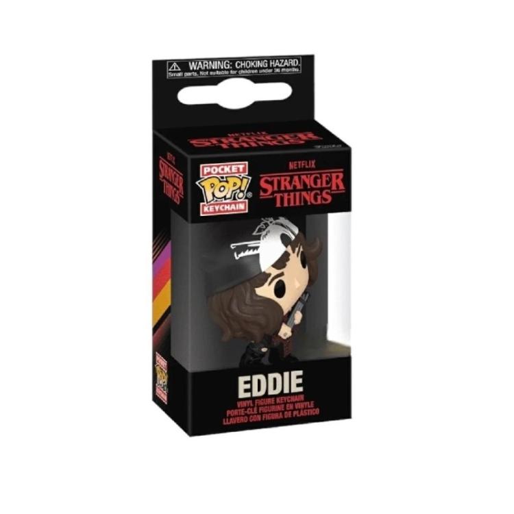 Funko Pop! Pocket Keychain - Netflix Stranger Thing (Eddie w/ Guitar) Portachiavi