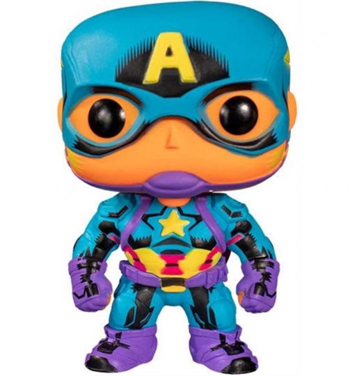 Funko Pop ! Marvel - (648) Captain America Black Light Figure Vinyl Special 9Cm