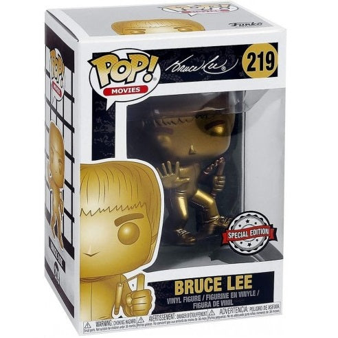 Funko Pop Movies Bruce Lee 219 Bruce Lee Gold Special Edition Vinyl Figure Nuovo