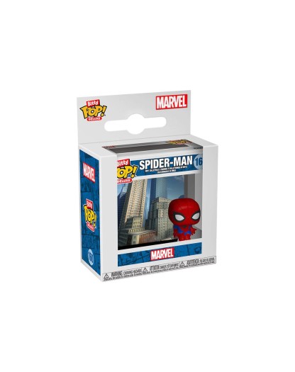 Funko Bitty Pop! Deluxe - Marvel (160) Spiderman (Paesaggio Urbano) Vinyl Figure