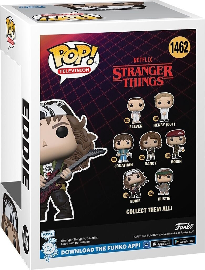 Funko Pop ! TV Netflix Stranger Things S4 - (1462) Eddie W / Guitar 9cm