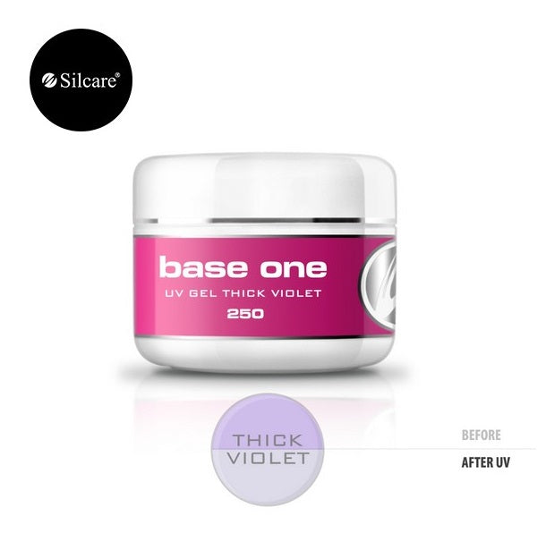 Silcare- Gel Ricostruzione Unghie Costruttore Monofasico Uv One Base Violet 250G