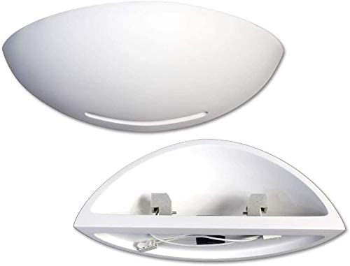 Universo Applique Gesso A Parete Doppia Emissione Lampada R7S Interno Mezza Luna