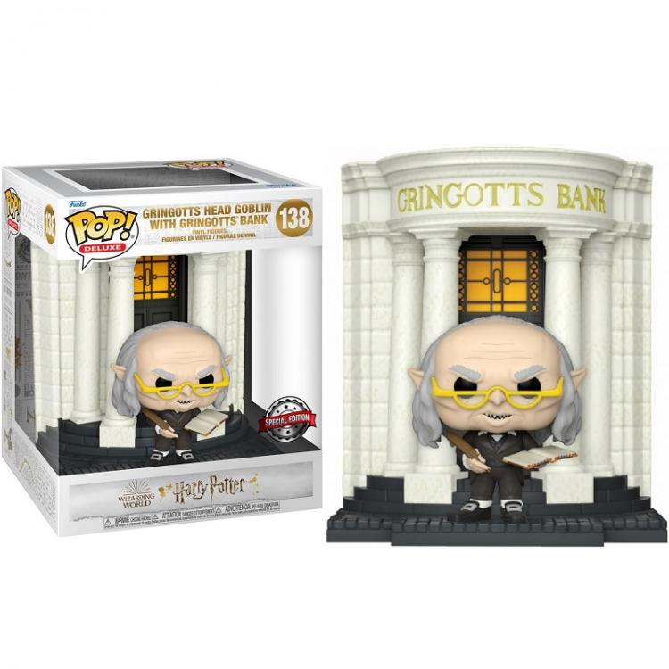 Funko Pop Deluxe Harry Potter - Gringotts Head Goblin With Gringotts Bank (138)