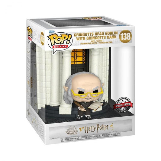 Funko Pop Deluxe Harry Potter - Gringotts Head Goblin With Gringotts Bank (138)