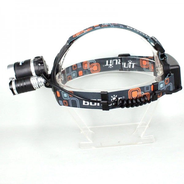 Torcia Lampada Frontale Led Ricaricabile 3 Led 5000 Lumen Cree T6 R5 Testa Casco