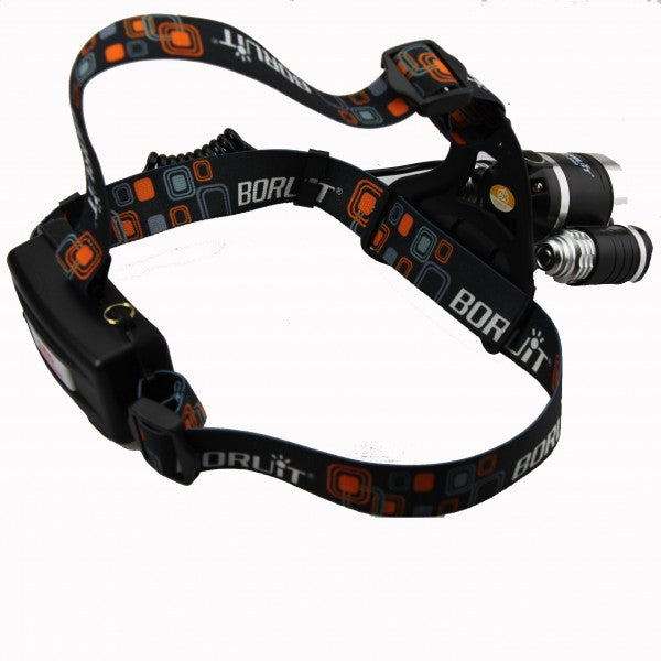 Torcia Lampada Frontale Led Ricaricabile 3 Led 5000 Lumen Cree T6 R5 Testa Casco