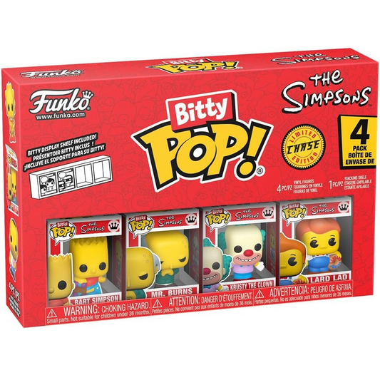 Funko Bitty Pop! The Simpson (4 Pack) w/ Bitty Display Chase Edition - Mini Vinyl Figure 2cm