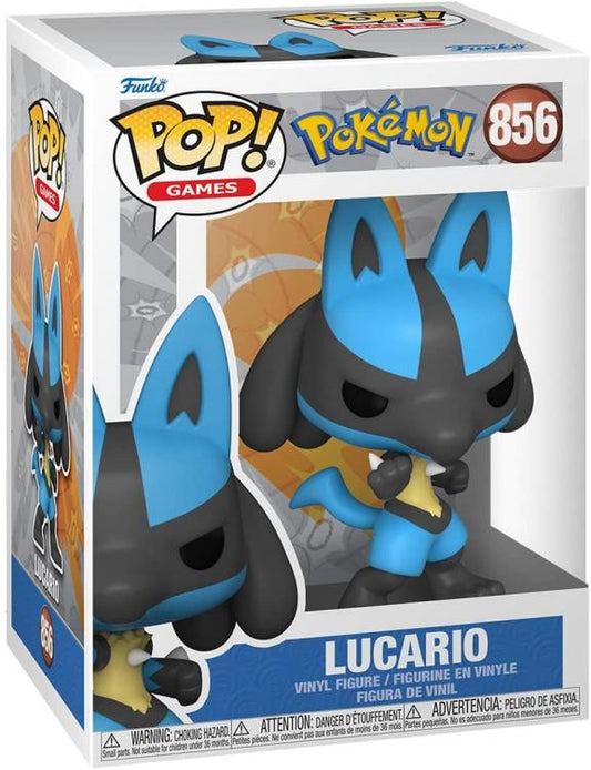 Funko Pop ! Games Pokemon - (856) Lucario Figure Lucarite Vinyl 9Cm In Stock