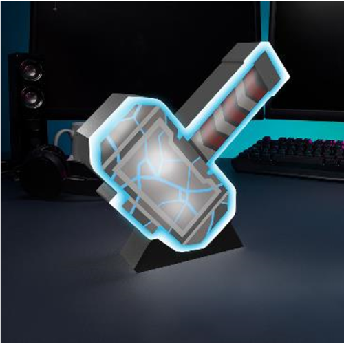Paladone Box Light Marvel Thors Hammer 2D Martello Di Thor Lampada Led 16Cm