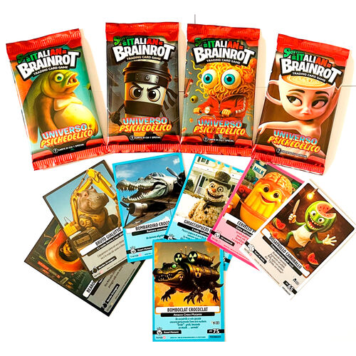 Skifidol Italian Brainrot Tcg Universo Psichedelico 1 Busta (7 Carte) Ita Nuova