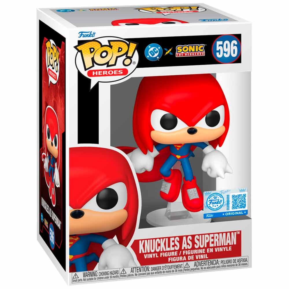 Funko Pop ! Heroes - DC X Sonic (596) Knuckles As Superman 9cm (Preordine)