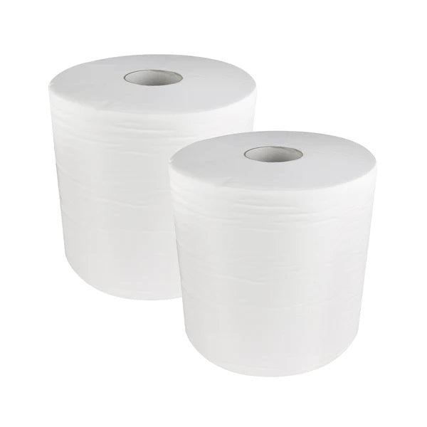 2 ROTOLONI CARTA BOBINA LINEA CASA STRAPPO 800 2 VELI PURA CELLULOSA ASCIUGAMANO