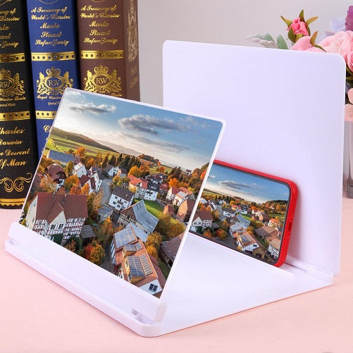 Ingranditore Schermo Display Supporto Cellulare Smartphone 3D Stand 10" Pollici