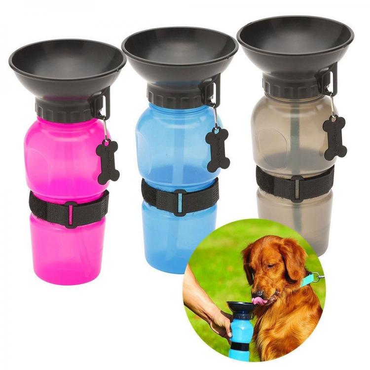 BORRACCIA PORTATILE CANE GATTO ANIMALI DISPENSER BEVERINO ACQUA CIOTOLA VIAGGIO