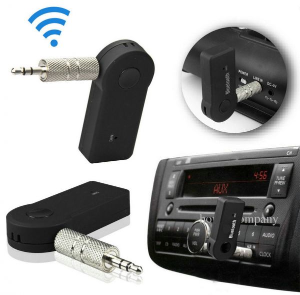 Ricevitore Adattatore Jack 3.5Mm Aux Bluetooth Cavo Vivavoce Auto Stereo Audio