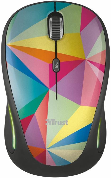 Trust Yvi Fx Wireless Mouse Illuminato Rgb Led Ambidestro Ottico Pc Mac 1600 Dpi