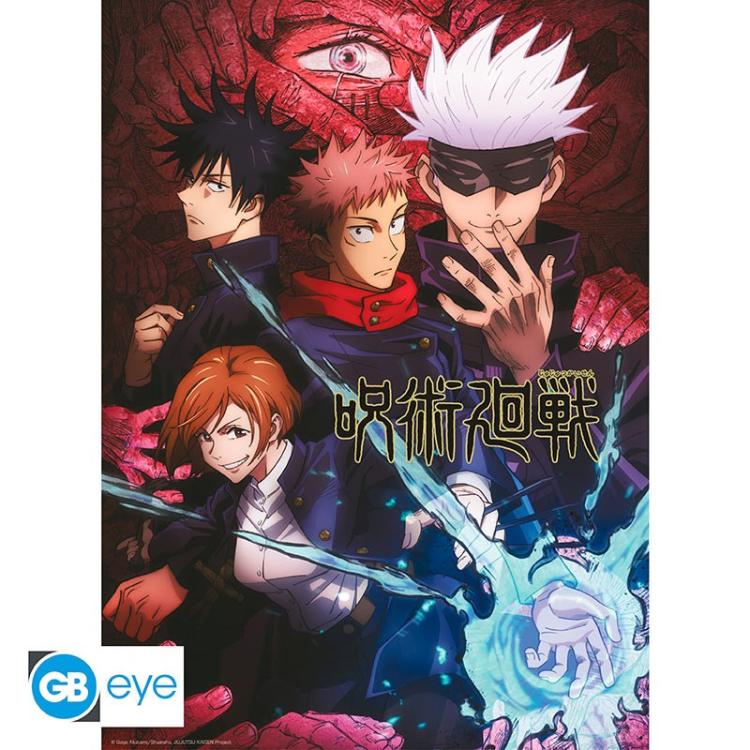 ABYSTYLE (JUJUTSU KAISEN) SET 2 CHIBI POSTER: "GRUPPI E SCUOLE" (52X38) "GB EYE"