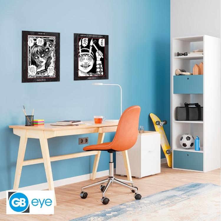 ABYSTYLE (JUNJI ITO) SET 2 CHIBI POSTER: "SOUICHI AND TOMIE" (52X38) "GB EYE"