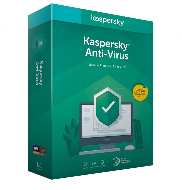 Kaspersky Antivirus 2020 1 Pc Kl1939T5Efs-20Slim Sicurezza Computer Virus Hacker