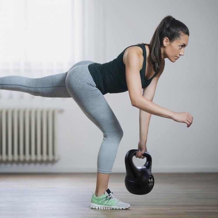 Kettlebell Manubrio Peso Pesi Pvc Ghiria Per Palestra Crossfit Fitness Mma -14Kg