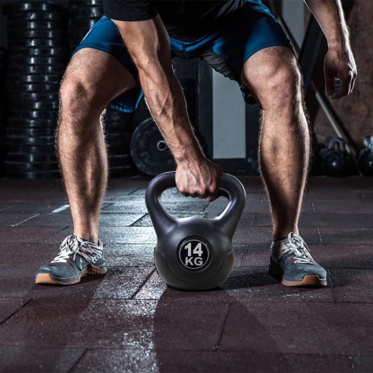 Kettlebell Manubrio Peso Pesi Pvc Ghiria Per Palestra Crossfit Fitness Mma -14Kg