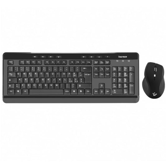 Vultech Km-850W | Kit Tastiera E Mouse Wireless 1600 Dpi 2.4 Ghz Senza Fili Wifi