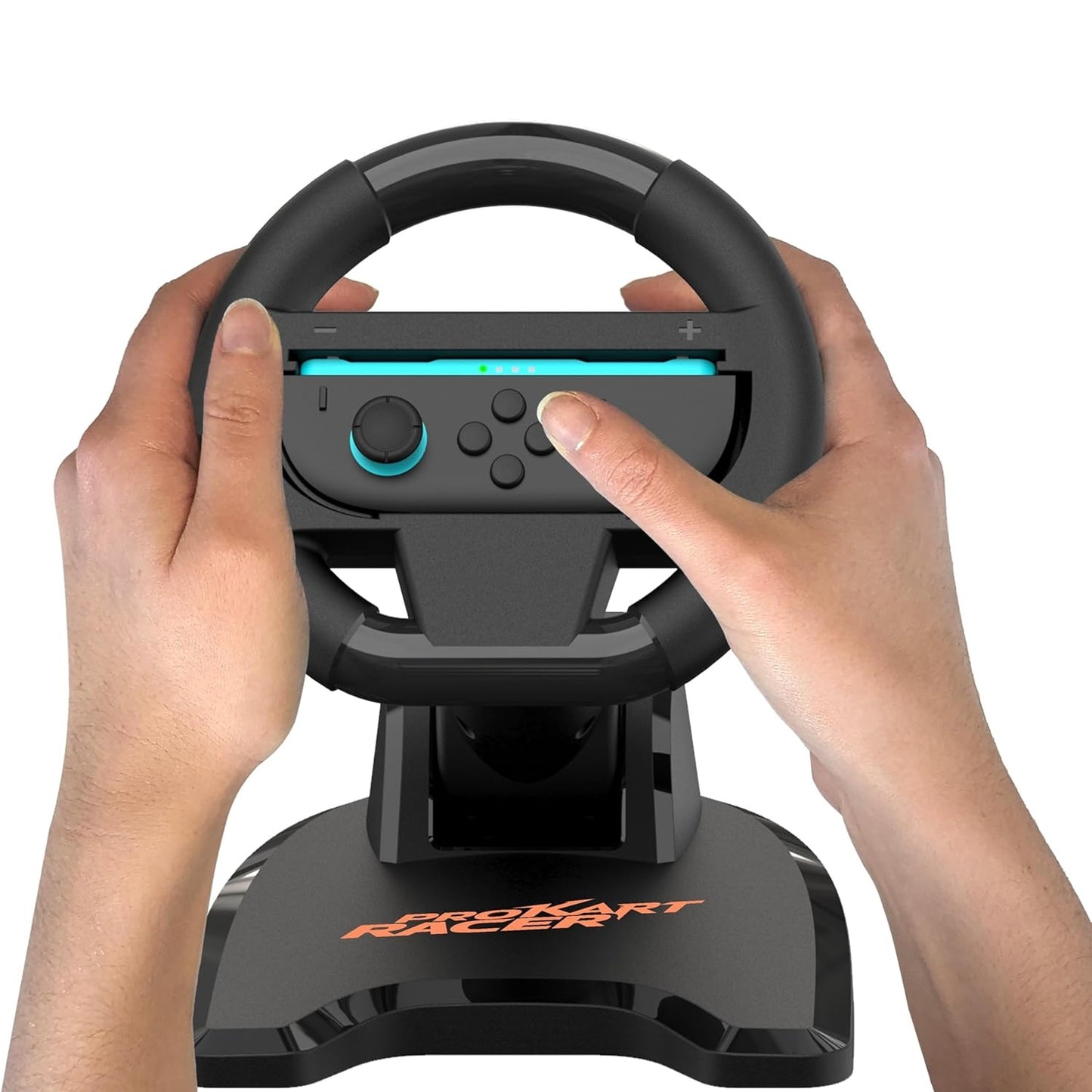 SUBSONIC - Volante da corsa Pro Kart Racer per Joy-Con Nintendo Switch e Switch 2 - Volante pieghevole con supporto e ventosa compatibile con Joycon Switch e Switch 2 - Nero