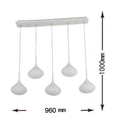 Lampada Da Soffitto A Sospensione 3 Toni Di Luce 38W 76W Goccia V In Metallo