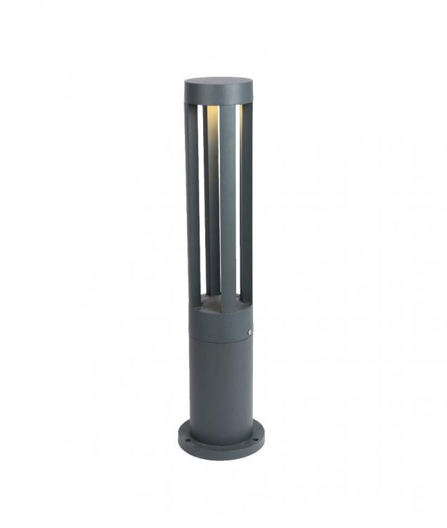 Lampione Giardino Lampada 12W Led Per Esterno Grigio Lampioncino Luce Calda Es28