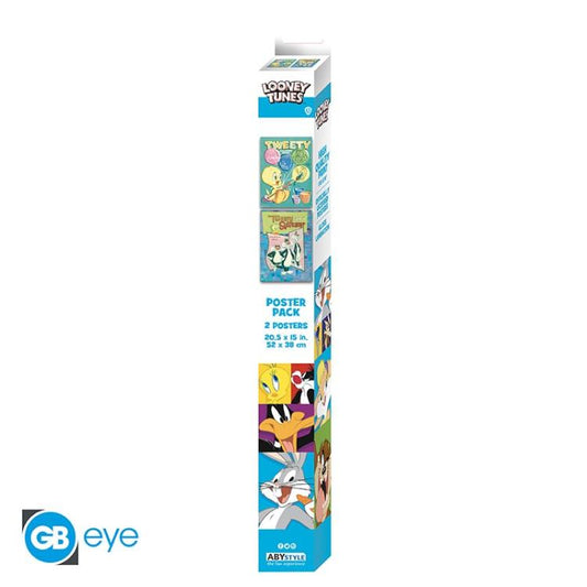 ABYSTYLE (LOONEY TUNES) SET 2 CHIBI POSTER: "TWEETY & SYLEVESTER" (52X38) GB EYE