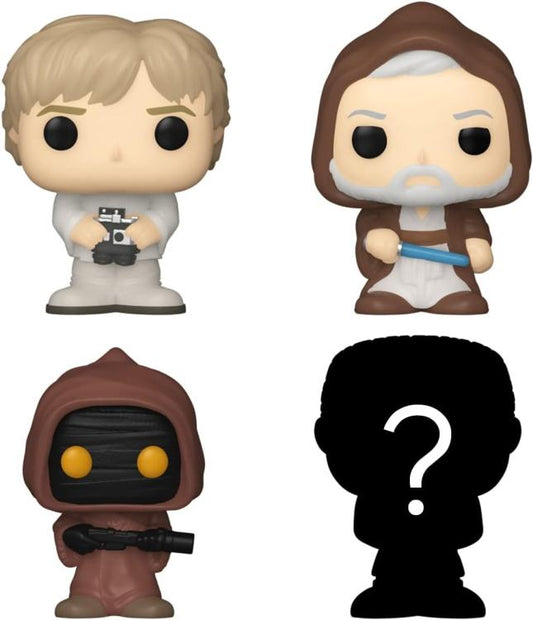Funko Bitty Pop ! Star Wars - Luke Skywalker/Obi-Wan Kenobi/Jawa +Mistery Figure