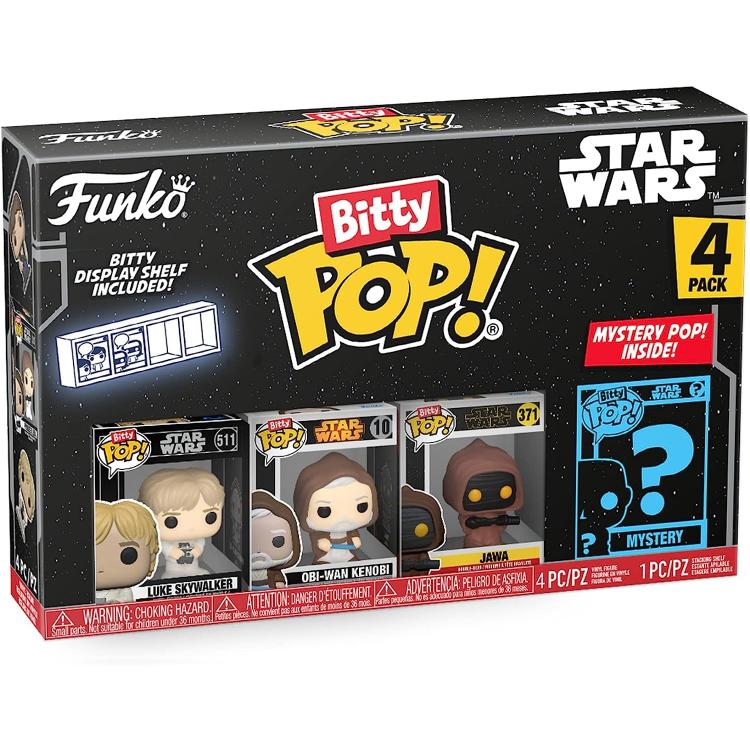 Funko Bitty Pop ! Star Wars - Luke Skywalker/Obi-Wan Kenobi/Jawa +Mistery Figure