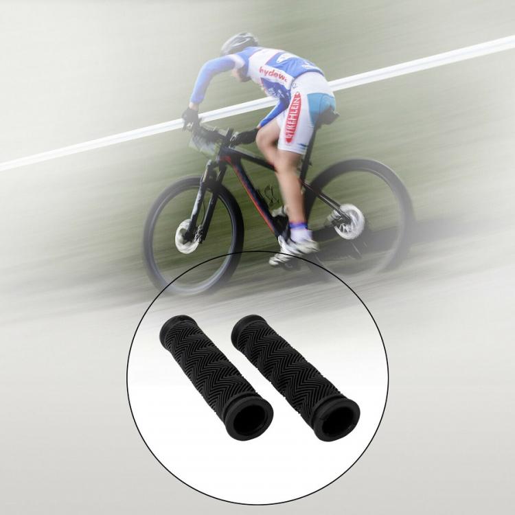 COPPIA MANOPOLE BICI ERGONOMICHE GOMMA BICICLETTA MTB BIKE MANUBRIO UNIVERSALE