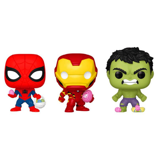 Funko Carrot Pocket Pop ! Marvel (Spider Man-Iron Man-Hulk) Vinyl Figure 4Cm