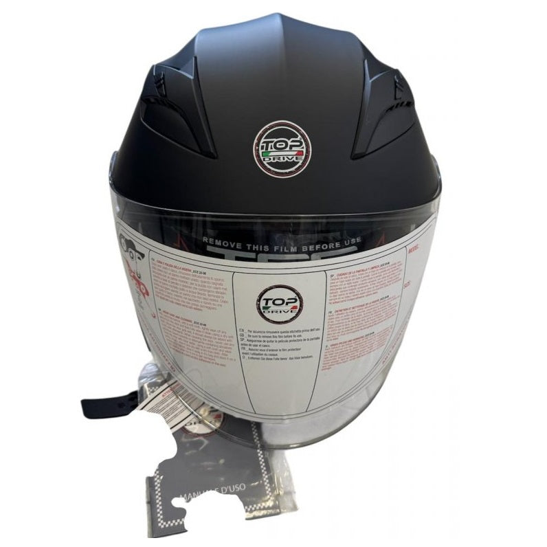 Casco Jet (Max) Moto Scooter Omologato Doppia Visiera Removibile (Nero Matt XL)