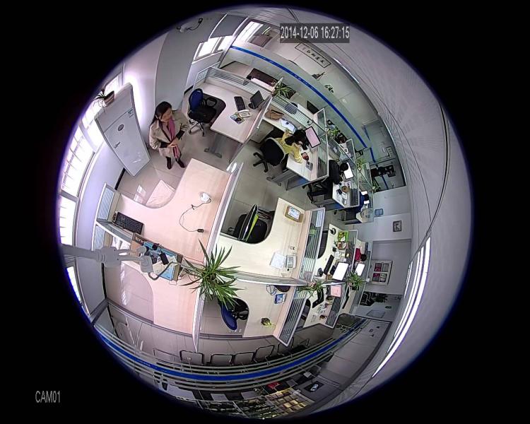 Telecamera Videosorveglianza Ahd Fisheye 6 Led Arrey Grandangolo Soffitto 1.5 Mm