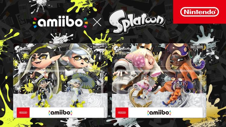 AMIIBO SPLATOON 3 ALGA E NORI (PEARL & MARINA) NINTENDO SWITCH SET TORRE ORDINE