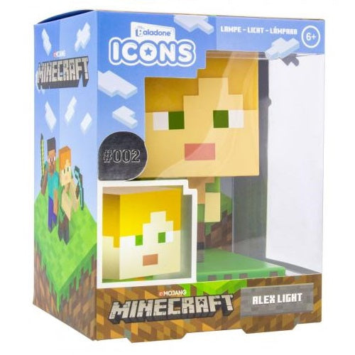 Paladone Minecraft Alex Light Icons Bdp Lampada Da Notte 3D Gioco Led Pp6591Mcf