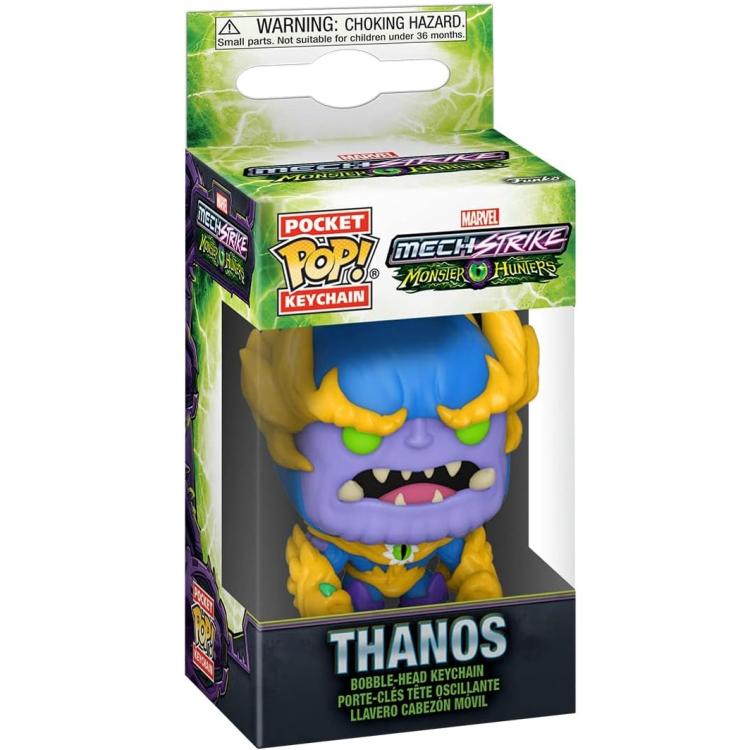 Funko Pop Pocket Keychain Marvel Mech Strike Monster Hunter (Thanos) Portachiavi