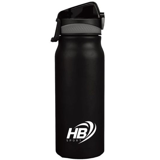 BORRACCIA TERMICA ACCIAIO INOX 500ml BOTTIGLIA THERMOS CON PIPETTA 12-24h NERA