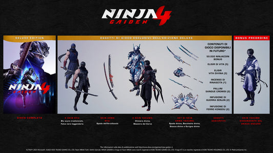 Ninja Gaiden 4 Deluxe Edition Ps5 Gioco Eu Playstation 5 Italiano Nuovo