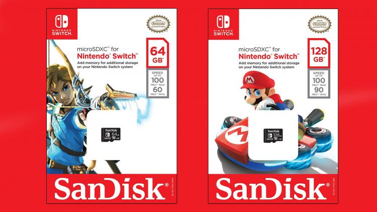 Nintendo Switch Sandisk Microsdxc 128Gb Memoria Micro Sd Scheda Ufficiale Mario