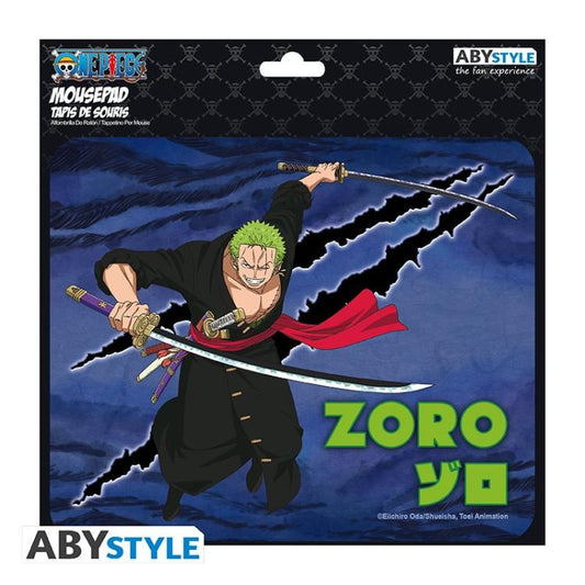 ABYSTYLE - One Piece (Roronoa Zoro) Tappetino Morbido Mouse 23,5 cm Mousepad