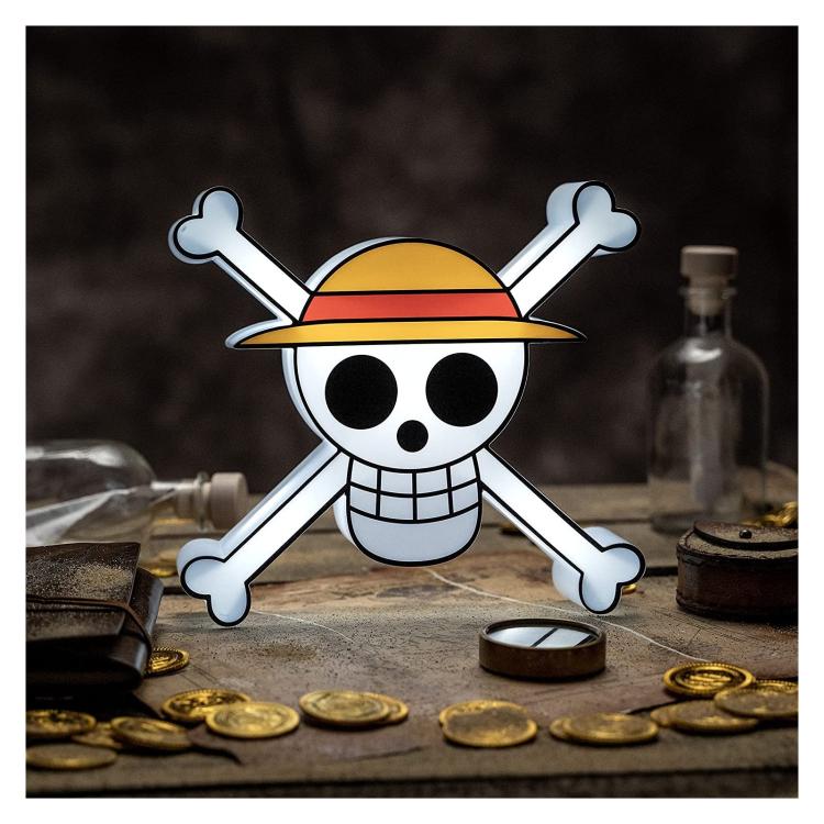 Teknofun Lampada One Piece Skull Atmosfera Led Light-Up Anime Luffy Op Logo