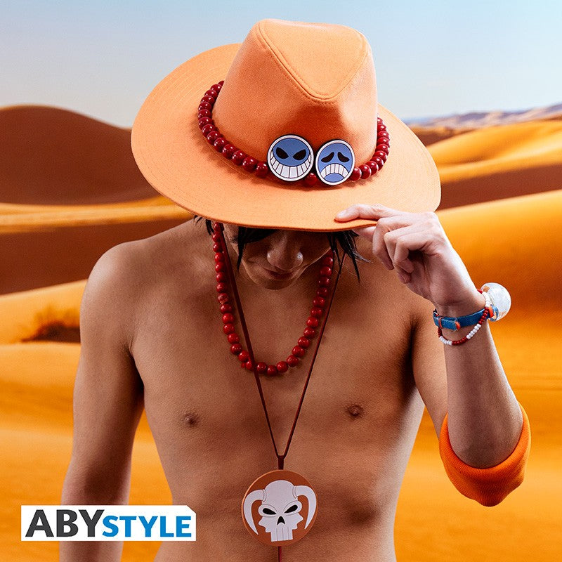 One Piece Abystyle Hat Portgas D. Ace Replica Cappello Cosplay Pirati