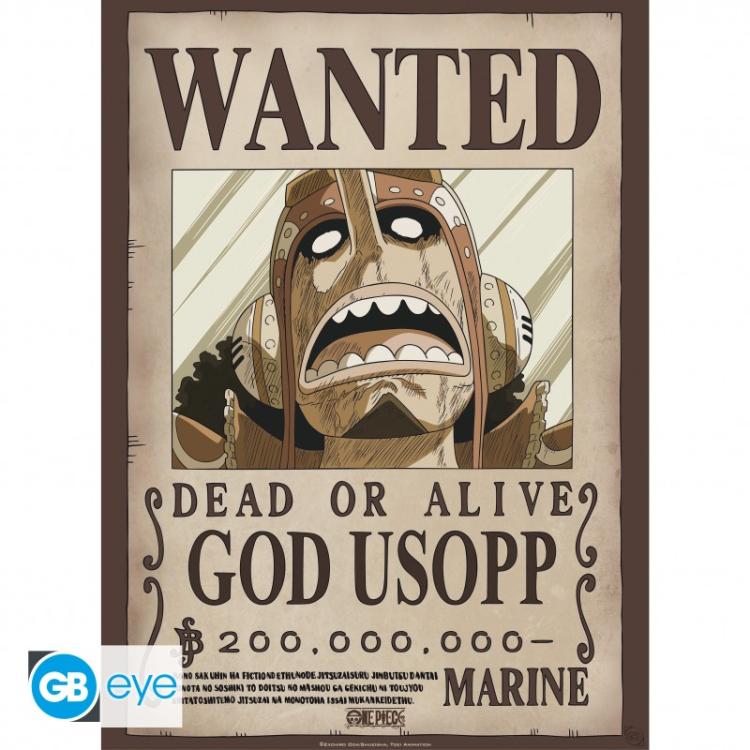 ABYSTYLE (ONE PIECE) SET 2 CHIBI POSTER: "WANTED USOPP/FRANKY" (52X38) "GB EYE"