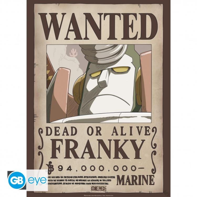 ABYSTYLE (ONE PIECE) SET 2 CHIBI POSTER: "WANTED USOPP/FRANKY" (52X38) "GB EYE"