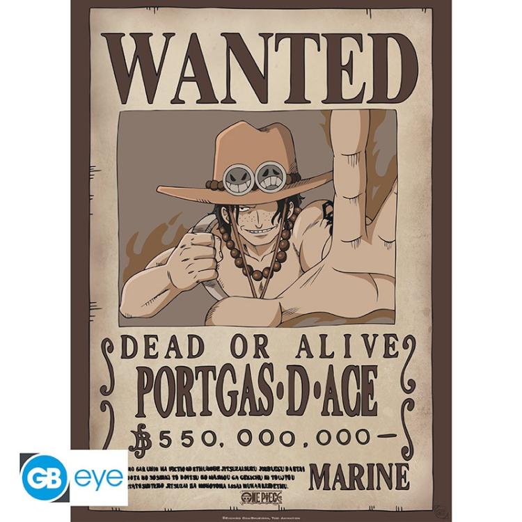 ABYSTYLE (ONE PIECE) SET 2 CHIBI POSTER: "WANTED LUFFY & ACE" (52X38) "GB EYE"